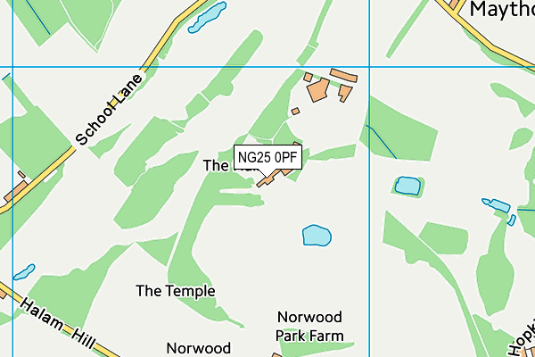 Norwood Park Golf Course map (NG25 0PF) - OS VectorMap District (Ordnance Survey)
