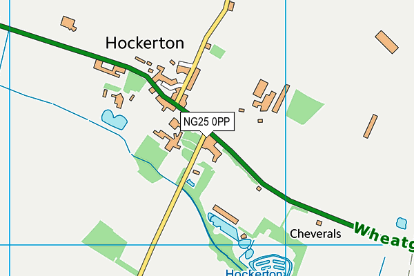 NG25 0PP map - OS VectorMap District (Ordnance Survey)