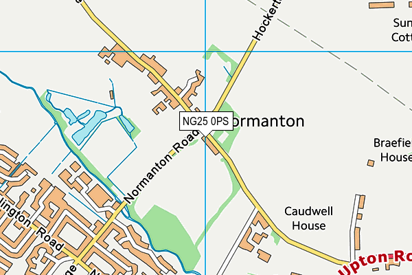 NG25 0PS map - OS VectorMap District (Ordnance Survey)