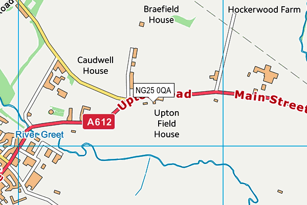 NG25 0QA map - OS VectorMap District (Ordnance Survey)