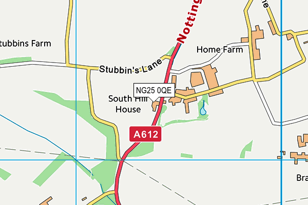 NG25 0QE map - OS VectorMap District (Ordnance Survey)