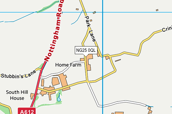 NG25 0QL map - OS VectorMap District (Ordnance Survey)