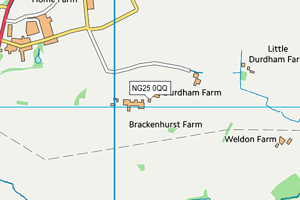 NG25 0QQ map - OS VectorMap District (Ordnance Survey)