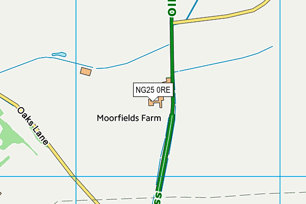 NG25 0RE map - OS VectorMap District (Ordnance Survey)