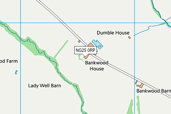 NG25 0RP map - OS VectorMap District (Ordnance Survey)