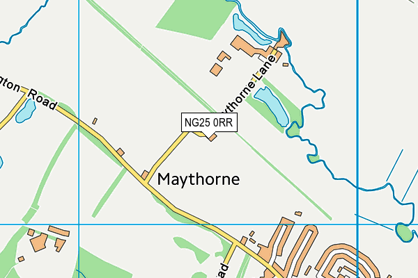 NG25 0RR map - OS VectorMap District (Ordnance Survey)