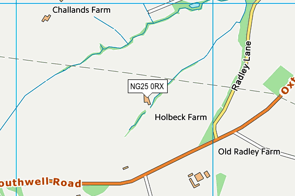 NG25 0RX map - OS VectorMap District (Ordnance Survey)