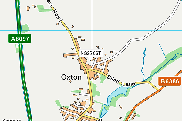 NG25 0ST map - OS VectorMap District (Ordnance Survey)
