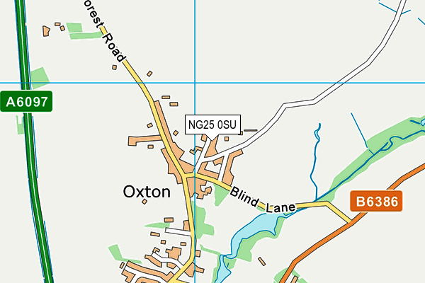 NG25 0SU map - OS VectorMap District (Ordnance Survey)