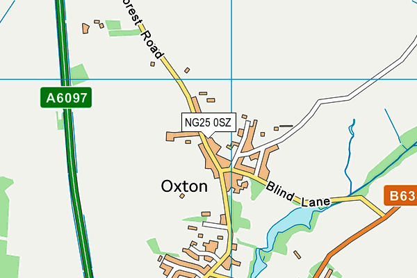 NG25 0SZ map - OS VectorMap District (Ordnance Survey)