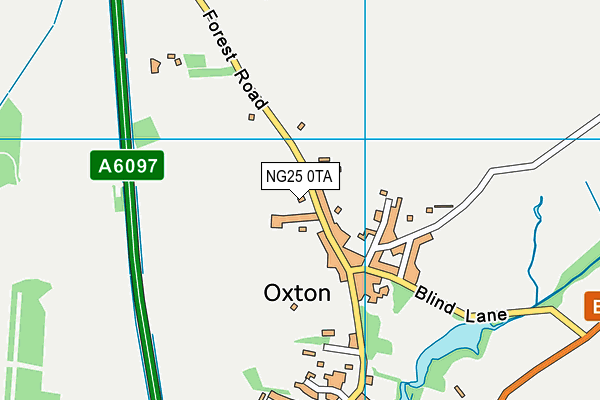 NG25 0TA map - OS VectorMap District (Ordnance Survey)