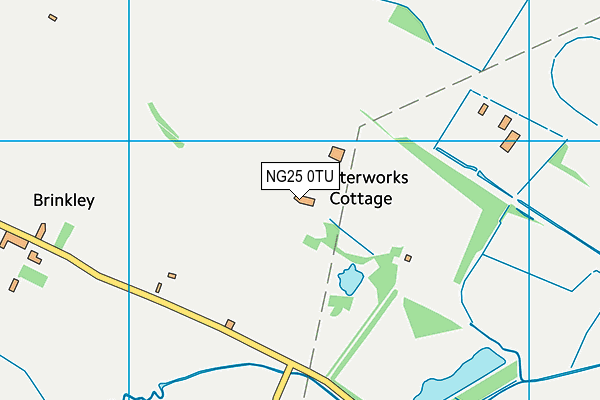 NG25 0TU map - OS VectorMap District (Ordnance Survey)