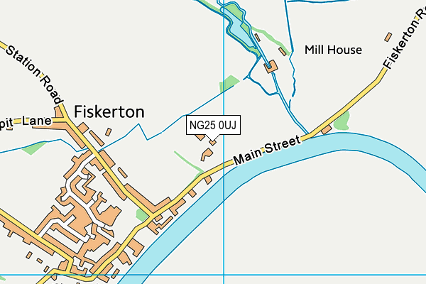 NG25 0UJ map - OS VectorMap District (Ordnance Survey)