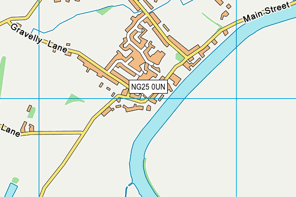 NG25 0UN map - OS VectorMap District (Ordnance Survey)