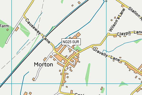 NG25 0UR map - OS VectorMap District (Ordnance Survey)