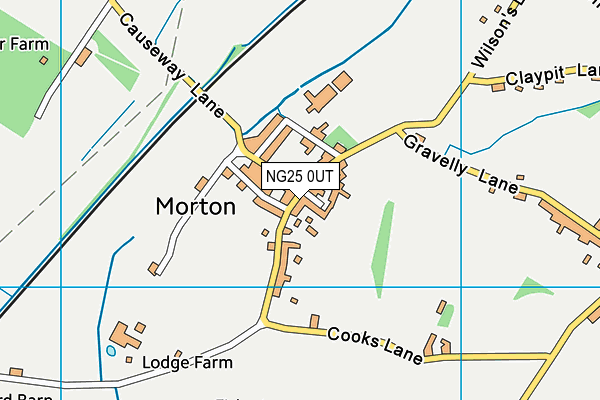 NG25 0UT map - OS VectorMap District (Ordnance Survey)