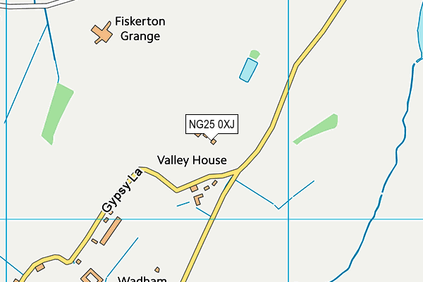 NG25 0XJ map - OS VectorMap District (Ordnance Survey)