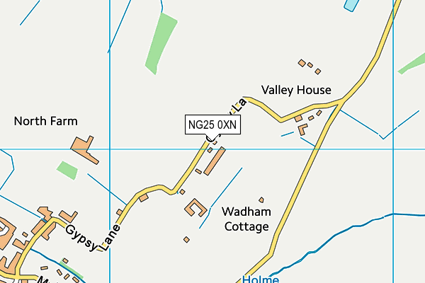 NG25 0XN map - OS VectorMap District (Ordnance Survey)