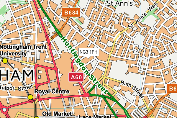 NG3 1FH map - OS VectorMap District (Ordnance Survey)