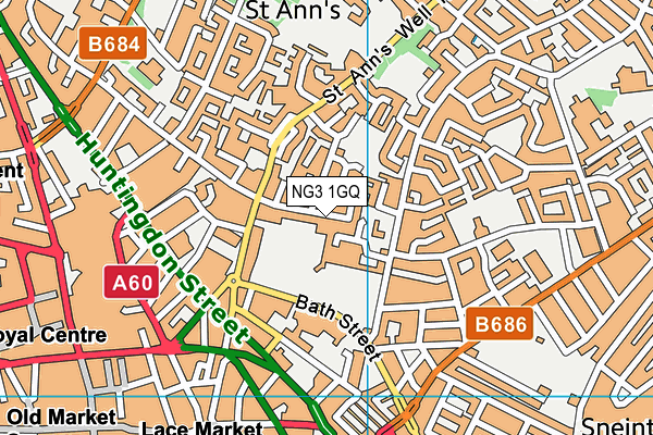 NG3 1GQ map - OS VectorMap District (Ordnance Survey)