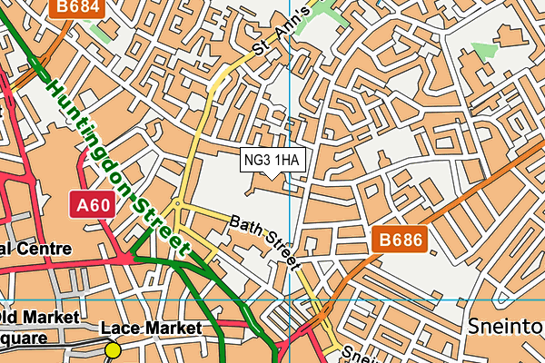 NG3 1HA map - OS VectorMap District (Ordnance Survey)