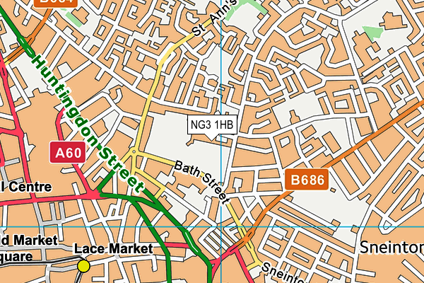 NG3 1HB map - OS VectorMap District (Ordnance Survey)