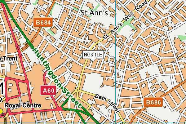 NG3 1LE map - OS VectorMap District (Ordnance Survey)