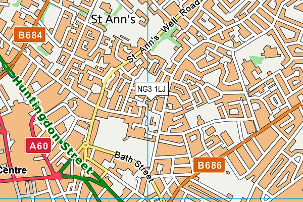 NG3 1LJ map - OS VectorMap District (Ordnance Survey)