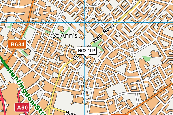 NG3 1LP map - OS VectorMap District (Ordnance Survey)