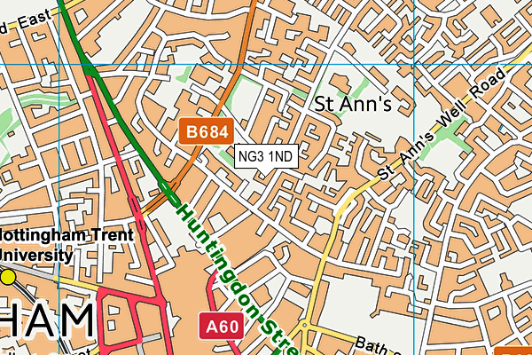 NG3 1ND map - OS VectorMap District (Ordnance Survey)
