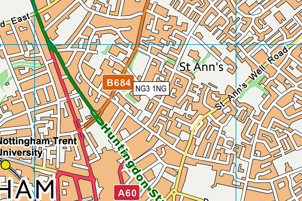 NG3 1NG map - OS VectorMap District (Ordnance Survey)