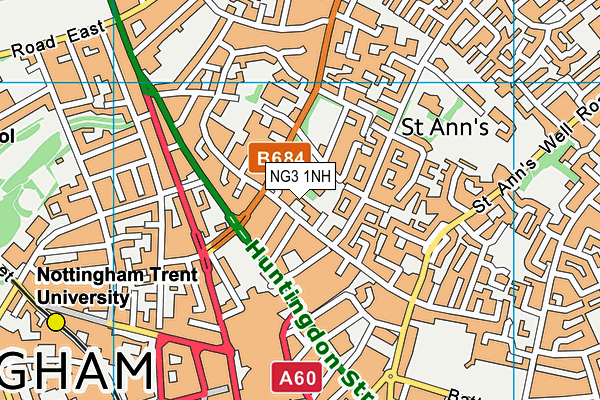 NG3 1NH map - OS VectorMap District (Ordnance Survey)