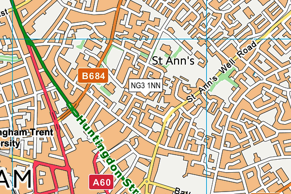 NG3 1NN map - OS VectorMap District (Ordnance Survey)