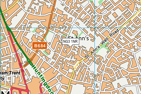 NG3 1NR map - OS VectorMap District (Ordnance Survey)