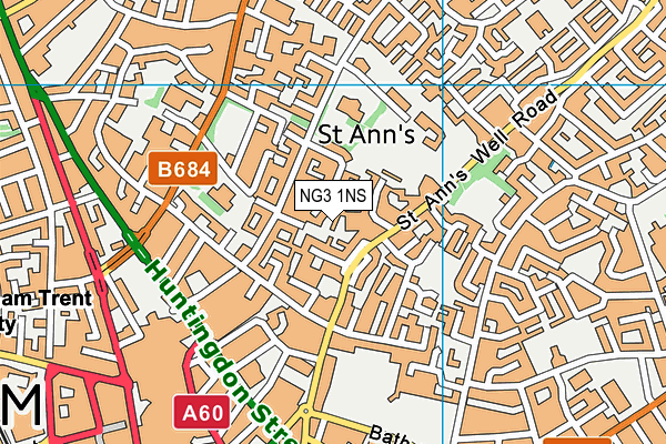 NG3 1NS map - OS VectorMap District (Ordnance Survey)