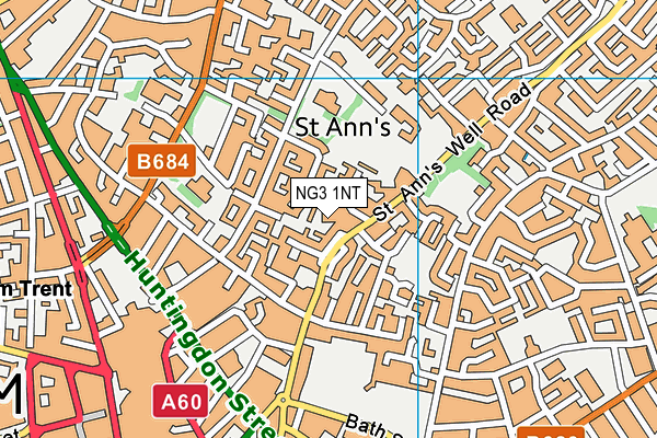 NG3 1NT map - OS VectorMap District (Ordnance Survey)