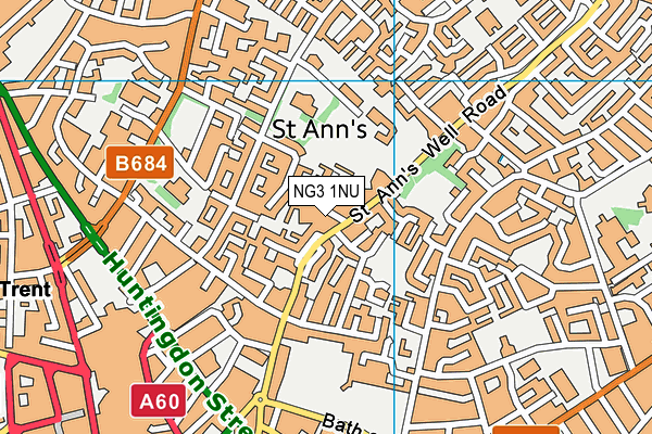 NG3 1NU map - OS VectorMap District (Ordnance Survey)