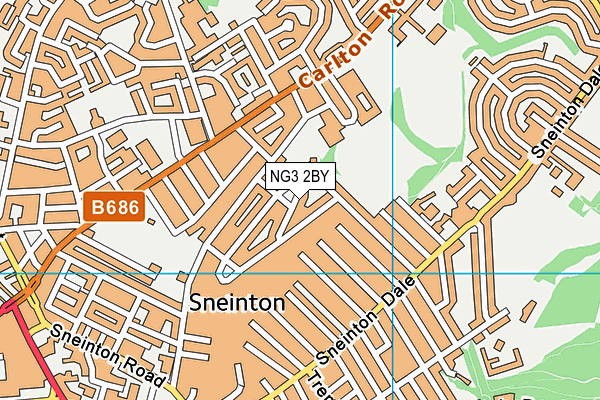 NG3 2BY map - OS VectorMap District (Ordnance Survey)