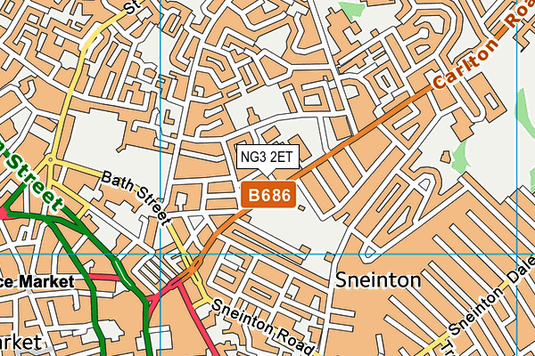 NG3 2ET map - OS VectorMap District (Ordnance Survey)