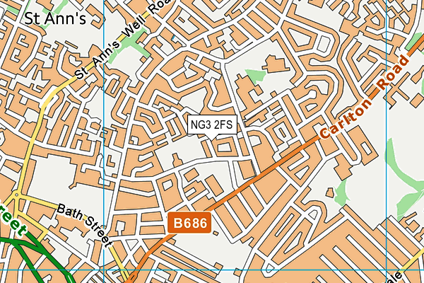 NG3 2FS map - OS VectorMap District (Ordnance Survey)