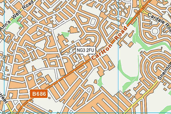NG3 2FU map - OS VectorMap District (Ordnance Survey)