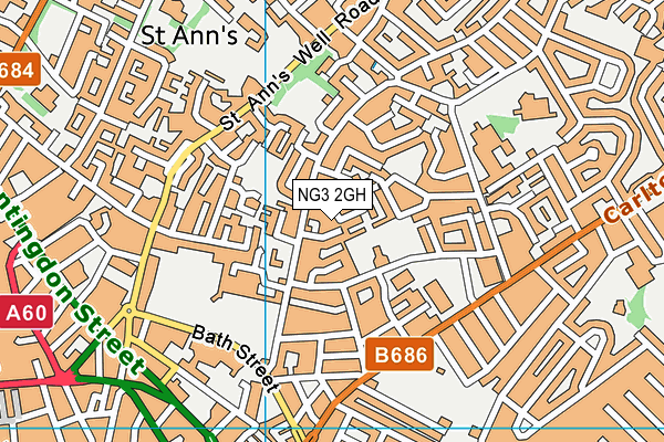 NG3 2GH map - OS VectorMap District (Ordnance Survey)