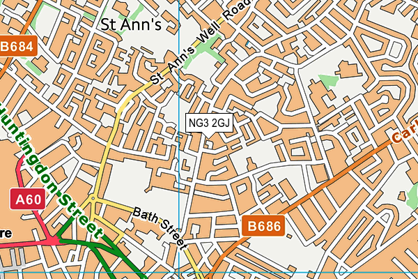 NG3 2GJ map - OS VectorMap District (Ordnance Survey)