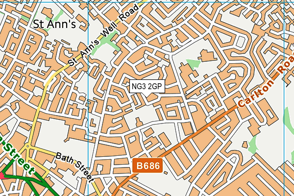NG3 2GP map - OS VectorMap District (Ordnance Survey)