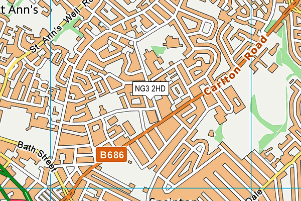 NG3 2HD map - OS VectorMap District (Ordnance Survey)