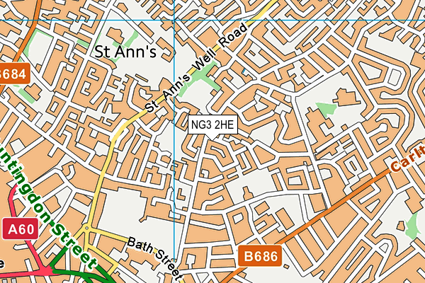 NG3 2HE map - OS VectorMap District (Ordnance Survey)