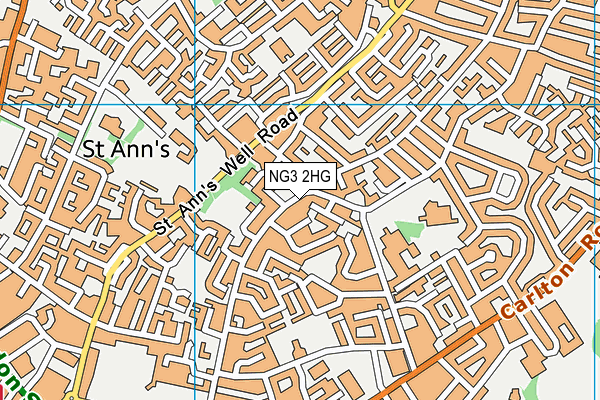 NG3 2HG map - OS VectorMap District (Ordnance Survey)