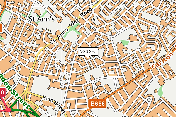 NG3 2HJ map - OS VectorMap District (Ordnance Survey)