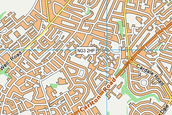 NG3 2HP map - OS VectorMap District (Ordnance Survey)