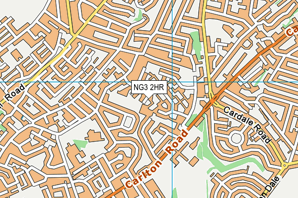 NG3 2HR map - OS VectorMap District (Ordnance Survey)